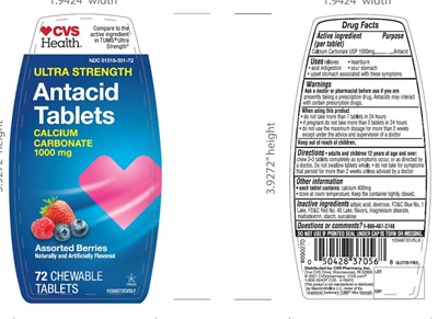 CVS Ultra Strength  Berry Flavor 72 Antacid Tablets - 881 88 antacid calcium image